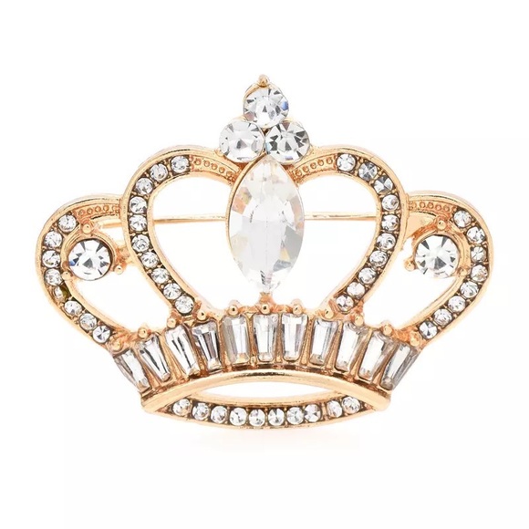 Jewelry New Gold Crown Brooch Pin Poshmark